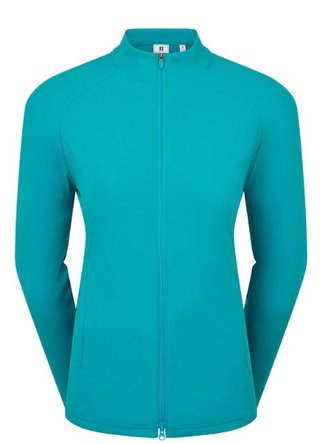 FootJoy Full-Zip Rib Midlayer sudadera de mujer, tile blue
