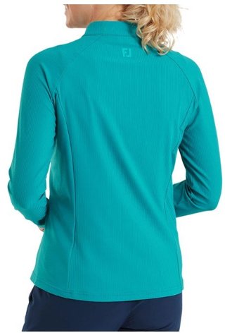 FootJoy Full-Zip Rib Midlayer sudadera de mujer, tile blue