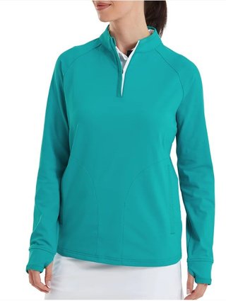 FootJoy Half-Zip Midlayer sudadera de mujer, tile blue