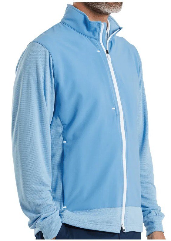 FootJoy Tempo Hybrid Full-Zip chaqueta de hombre, blue reef/deep reef