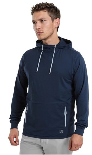 FootJoy TempoSeries Hoodie sudadera con capucha para hombre, azul marino