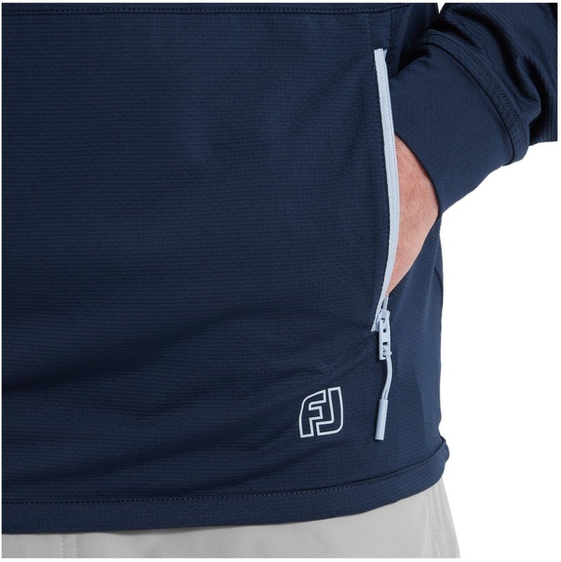 FootJoy TempoSeries Hoodie sudadera con capucha para hombre, azul marino