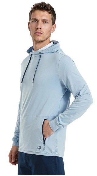 FootJoy TempoSeries Hoodie sudadera con capucha para hombre, azul océano
