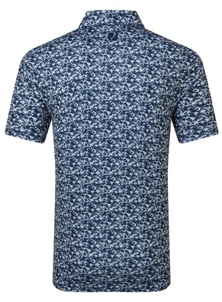 FootJoy Hidden Palm Print Lisle polo de hombre, navy/white