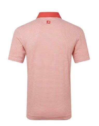 FootJoy Feeder Stripe Pique polo de hombre, nantucket red