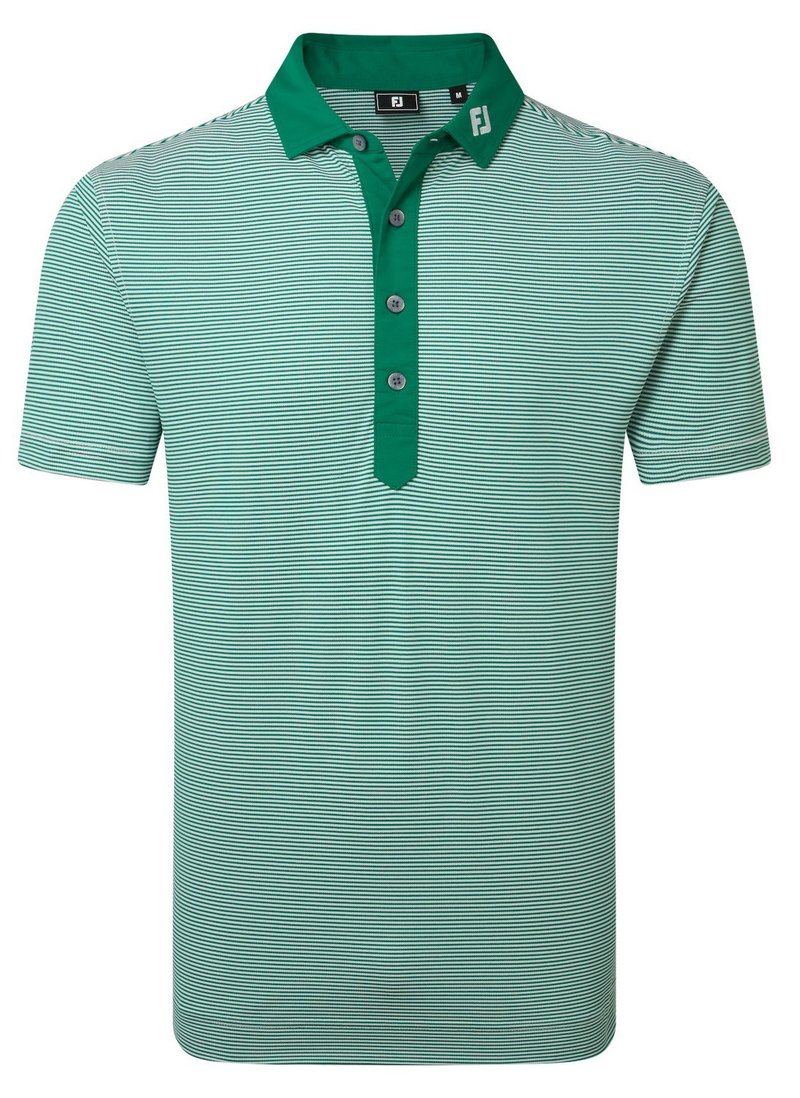 FootJoy Feeder Stripe Pique polo de hombre, field green