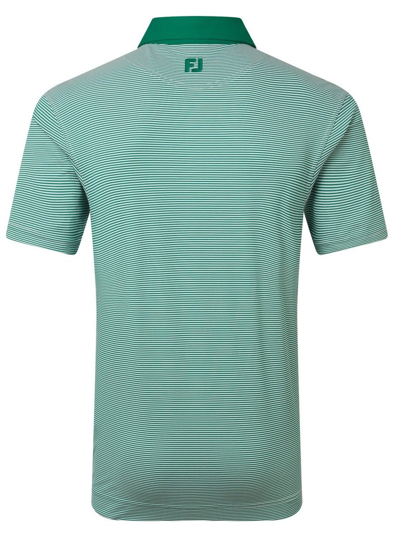 FootJoy Feeder Stripe Pique polo de hombre, field green