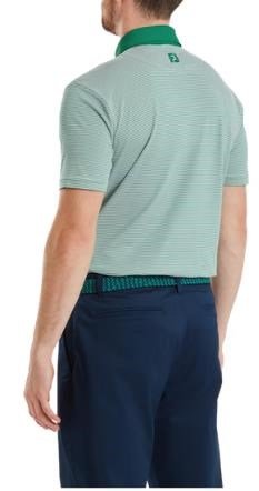 FootJoy Feeder Stripe Pique polo de hombre, field green