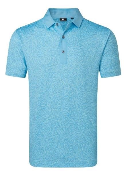 FootJoy Condensed Camo Print Lisle polo de hombre, sea glass/blue reef/deep reef