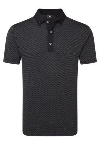 FootJoy Star Geo Jacquard polo de hombre, negro
