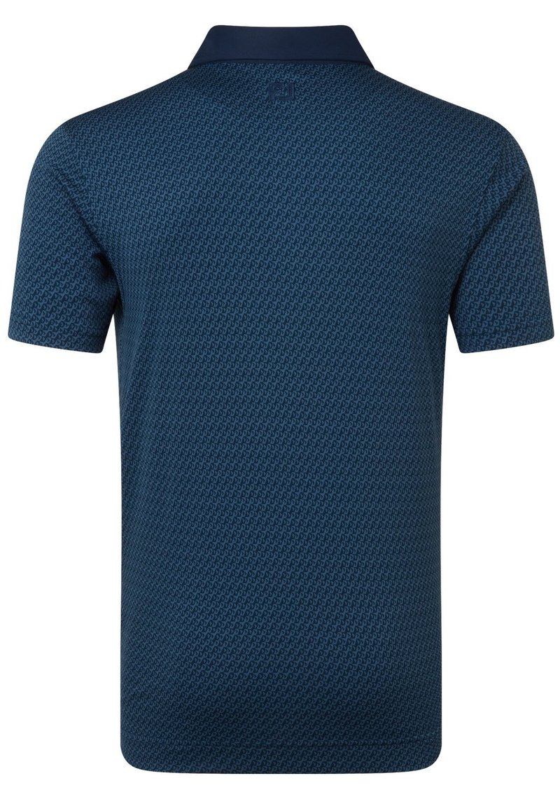 FootJoy Star Geo Jacquard polo de hombre, azul marino