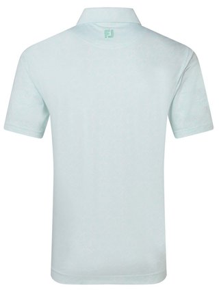 FootJoy Wingtip Floral Lisle polo de hombre, blanco/sea glass