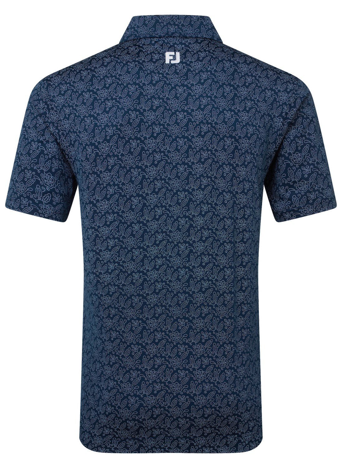 FootJoy Wingtip Floral Lisle polo de hombre, navy/white