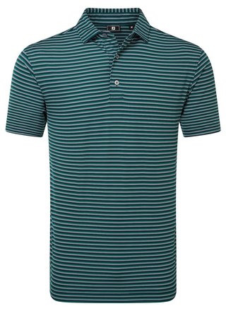 FootJoy Shadow Stripe Lisle polo de hombre, azul marino