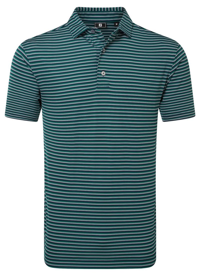 FootJoy Shadow Stripe Lisle polo de hombre, azul marino