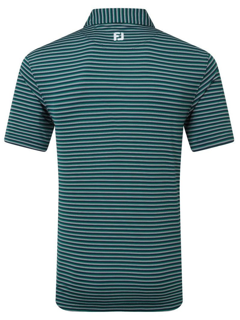 FootJoy Shadow Stripe Lisle polo de hombre, azul marino