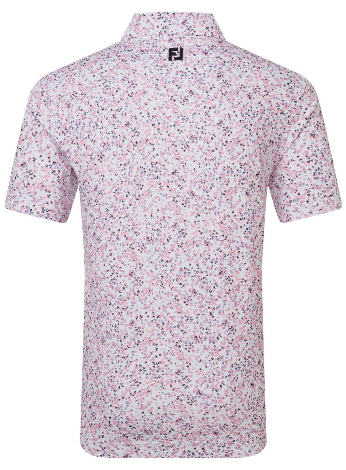 FootJoy Watercolour Floral Print Pique polo de hombre, blanco/pink pop/negro