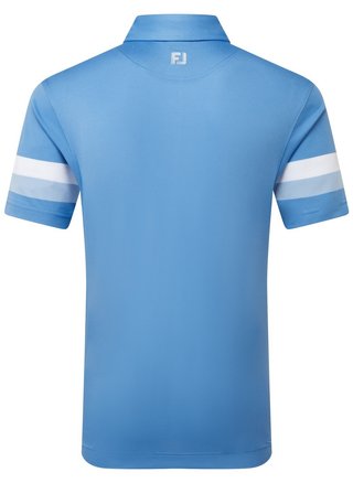 FootJoy Sleeve Stripe Pique polo de hombre, coastal blue/chambray/white