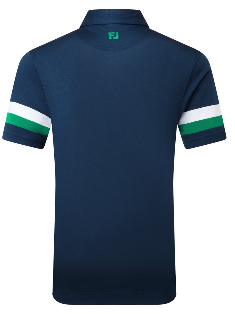 FootJoy Sleeve Stripe Pique polo de hombre, navy/field green/white
