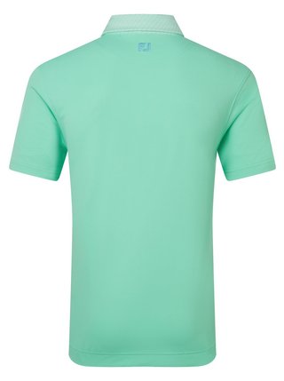 FootJoy Star Geo Trim Pique polo de hombre, sea glass