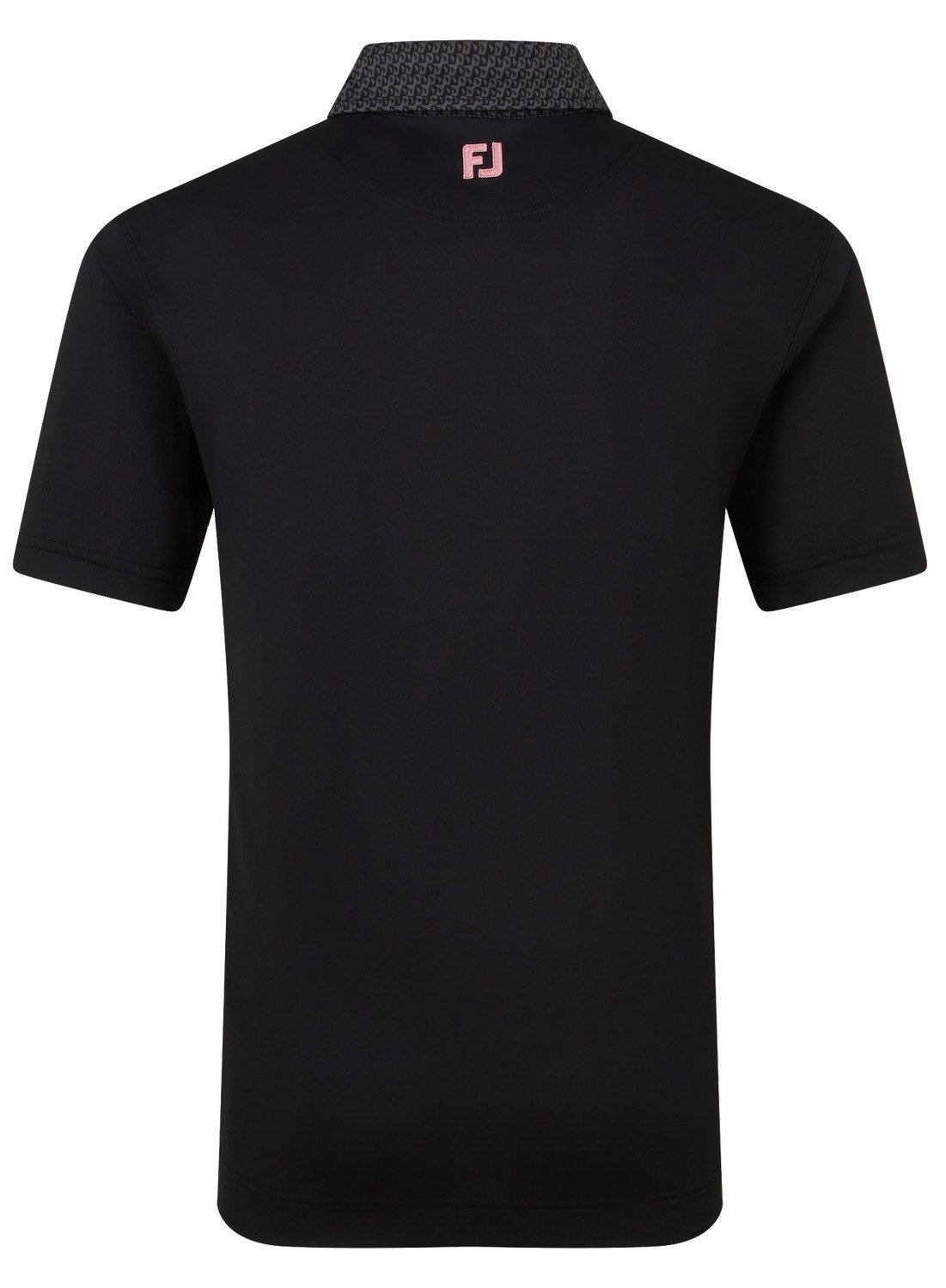 FootJoy Star Geo Trim Pique polo de hombre, negro