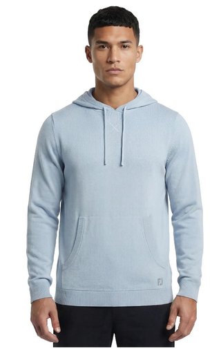 FootJoy drirelease Knit Hoodie sudadera con capucha para hombre, chambray