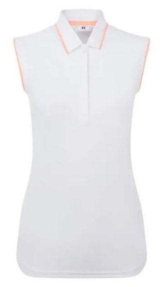 FootJoy Sleeveless polo de mujer, blanco