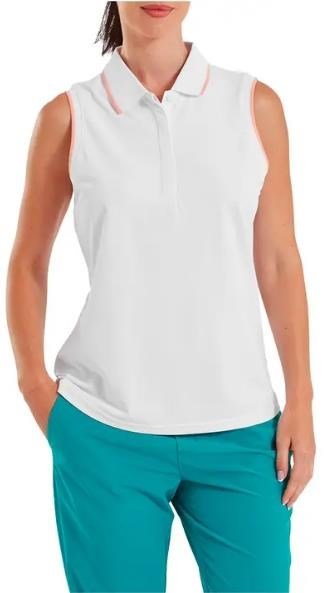 FootJoy Sleeveless polo de mujer, blanco