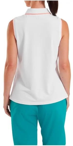 FootJoy Sleeveless polo de mujer, blanco