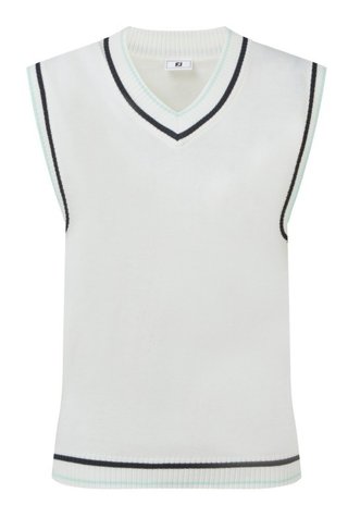 FootJoy Sweater Tank chaleco de mujer, blanco