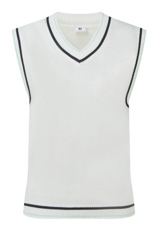FootJoy Sweater Tank chaleco de mujer, blanco