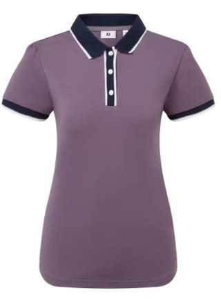 FootJoy Cap Sleeve polo de mujer, dusty violet/navy