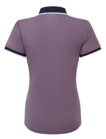 FootJoy Cap Sleeve polo de mujer, dusty violet/navy