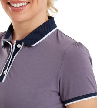FootJoy Cap Sleeve polo de mujer, dusty violet/navy