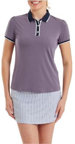 FootJoy Cap Sleeve polo de mujer, dusty violet/navy