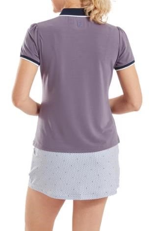 FootJoy Cap Sleeve polo de mujer, dusty violet/navy