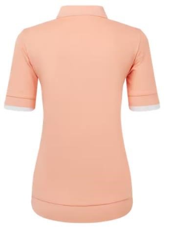 FootJoy Texture Knit polo de mujer, desert peach/white