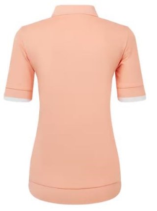 FootJoy Texture Knit polo de mujer, desert peach/white