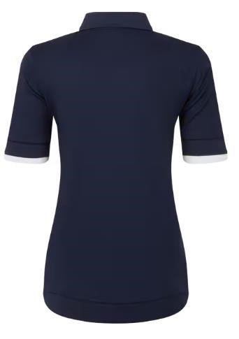 FootJoy Texture Knit polo de mujer, navy/white