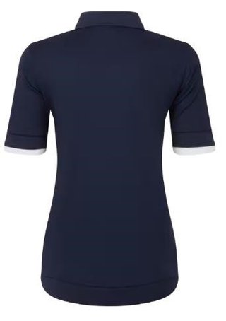 FootJoy Texture Knit polo de mujer, navy/white
