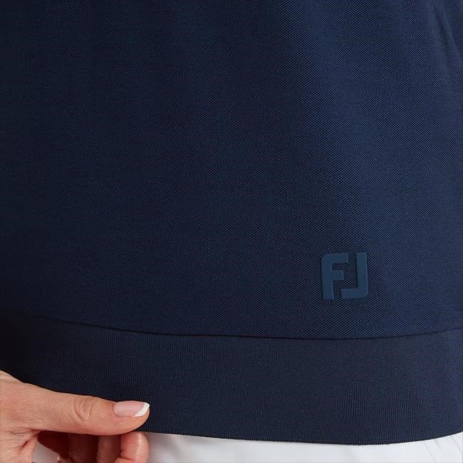 FootJoy Texture Knit polo de mujer, navy/white