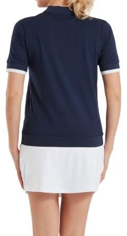 FootJoy Texture Knit polo de mujer, navy/white