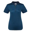 FootJoy Zip Blade polo de mujer, estampado tonal tile navy