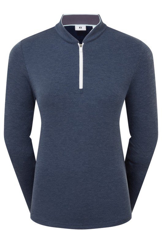 FootJoy 1/4 Zip Blade Collar Midlayer sudadera de mujer, navy/dusty violet/glacial blue