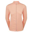 FootJoy Midlayer Full Zip Printed Sleeve sudadera de mujer, desert peach