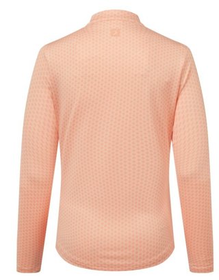 FootJoy Midlayer Full Zip Printed Sleeve sudadera de mujer, desert peach