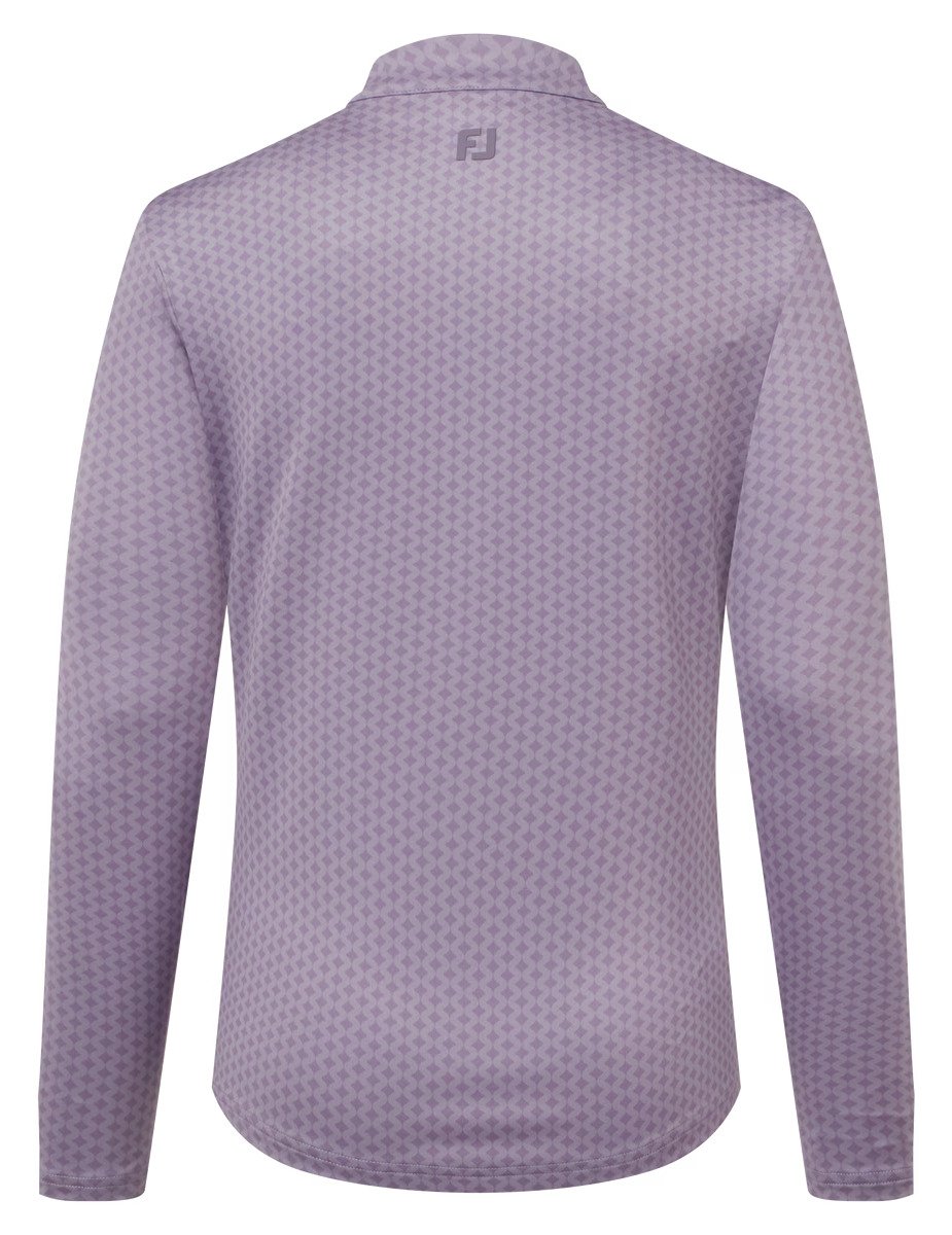 FootJoy Midlayer Full Zip Printed Sleeve sudadera de mujer, dusty violet