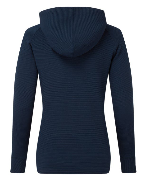 FootJoy Full-Zip Ottoman Hoodie sudadera con cremallera completa para mujer, azul marino