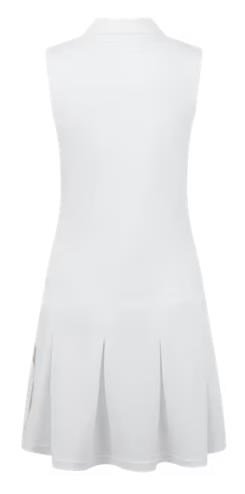 FootJoy Pleated vestido de mujer, blanco/desert peach