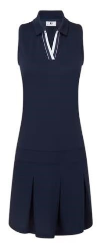 FootJoy Pleated vestido de mujer, azul marino/blanco